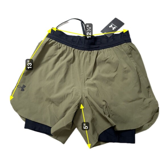 Under Armour Men's UA Vanish Elite Shorts 1378604-390 Green Men's Medium - Picture 2 of 9
